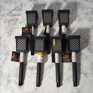 Black Solar Pathway Lights Set of 7 NWT